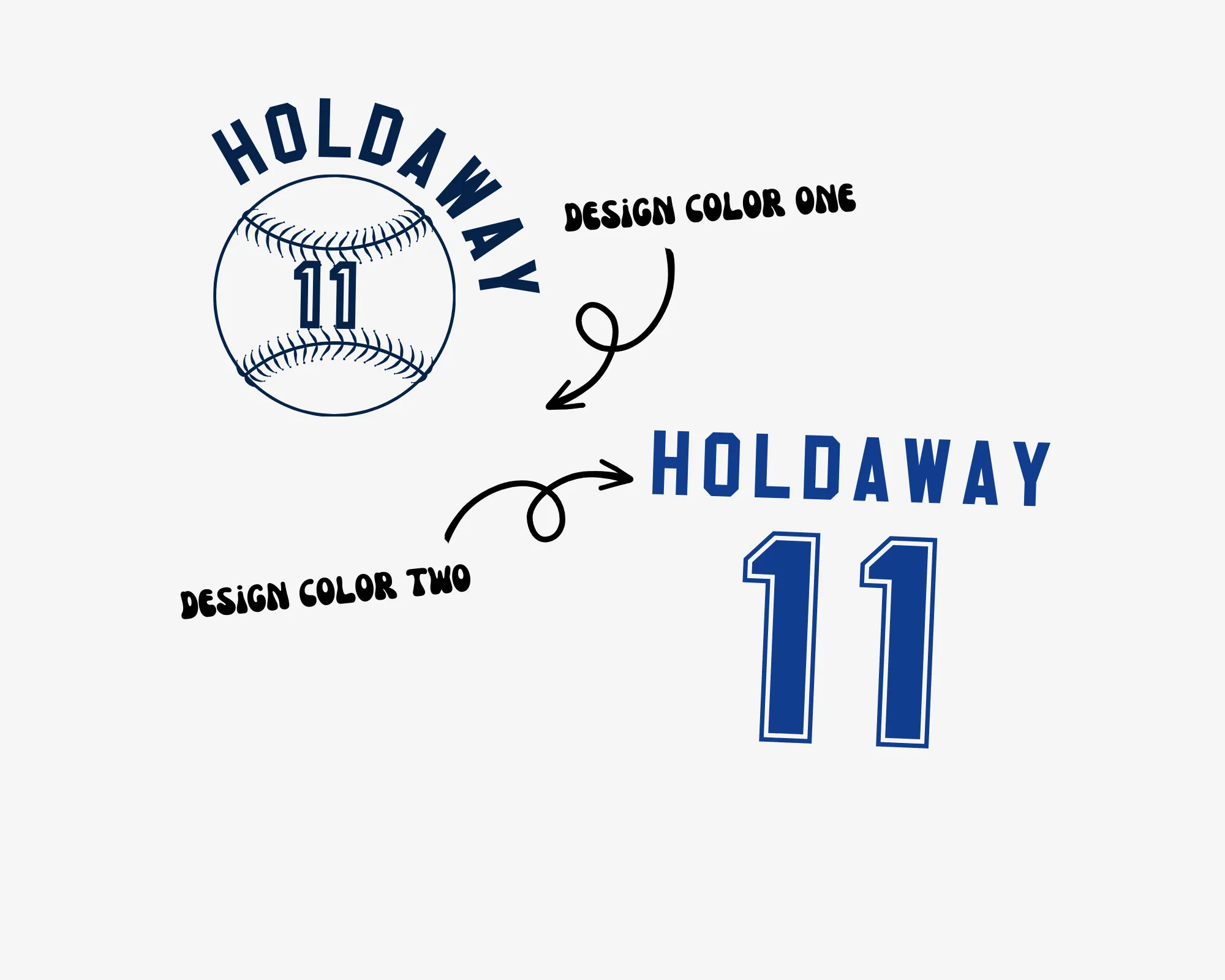 Custom Name and Number Baseball Comfort Color Tee sold by Roxie’s Picks product image thumbnail 4