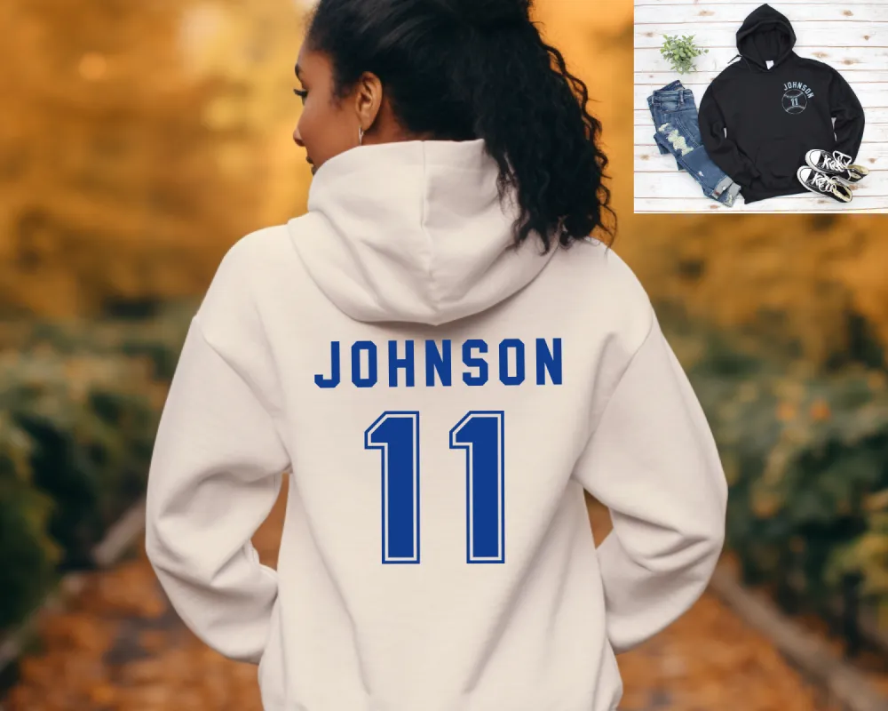 Custom Name and Number Baseball Hoodie sold by Roxie’s Picks