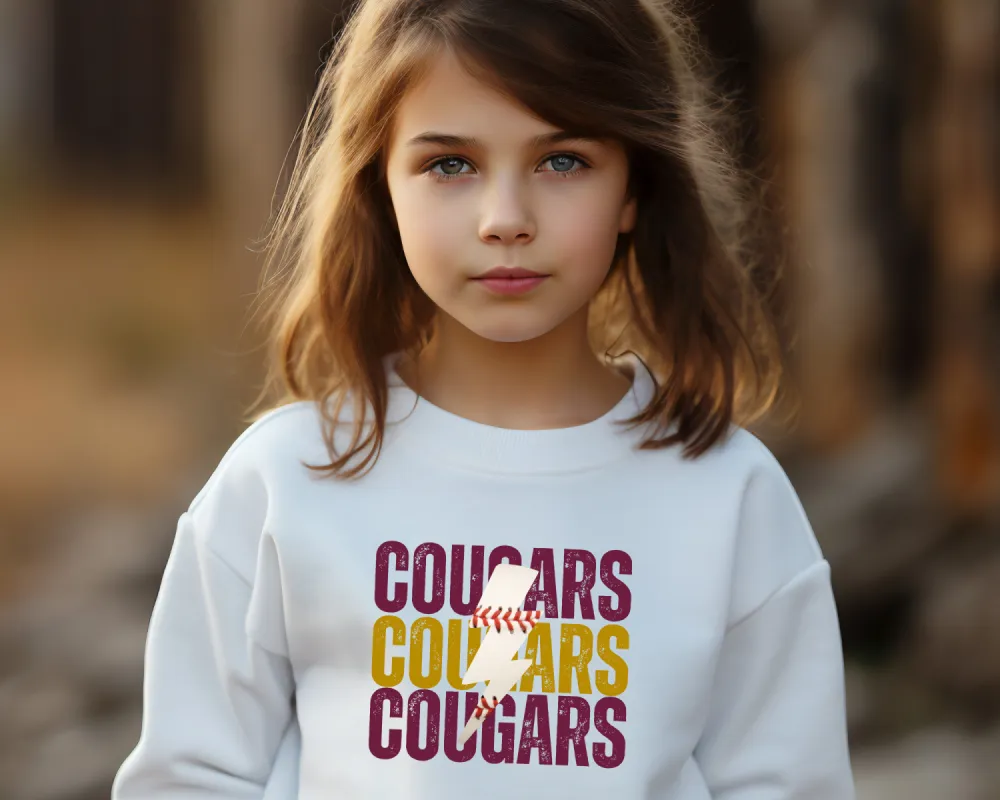 Custom Lightning Baseball Sweatshirt Youth Size sold by Roxie’s Picks