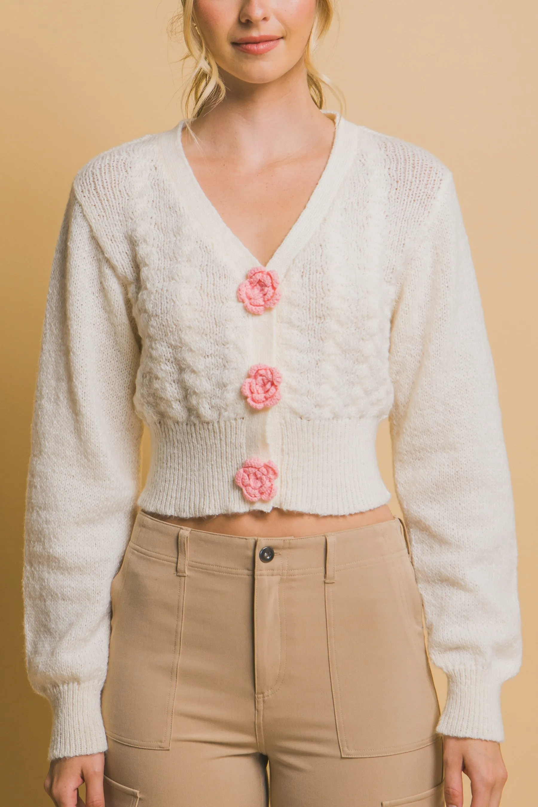 Blossom Button Detailed Cardigan sold by Roxie’s Picks