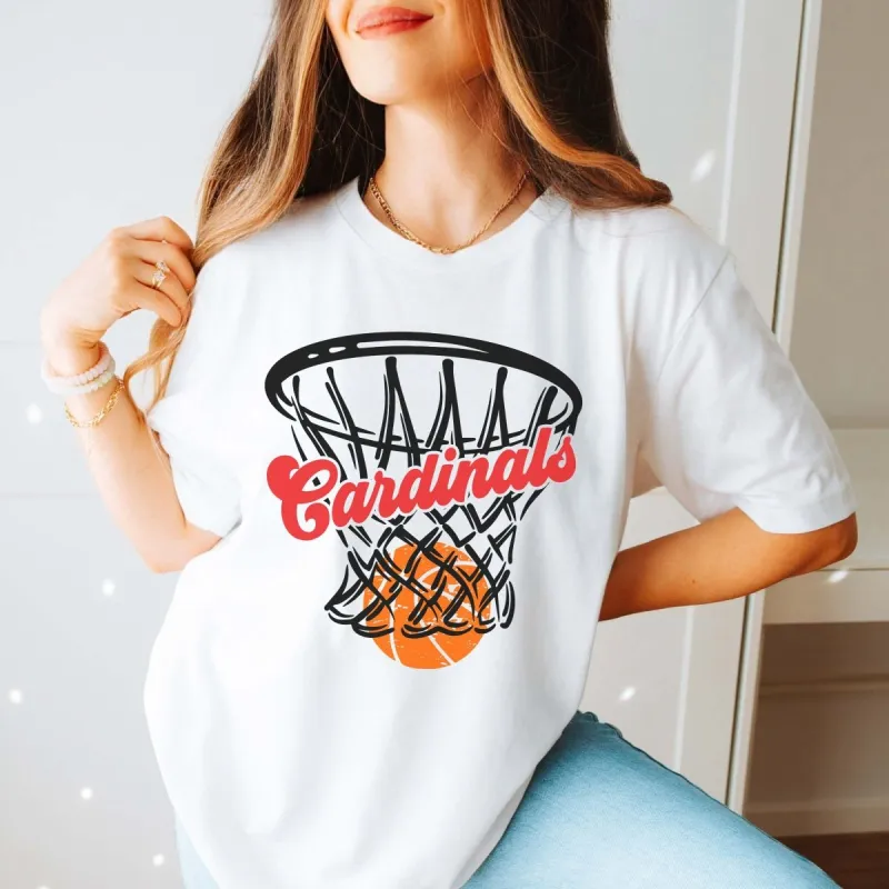 Custom Basketball Hoop Team Name Bella Graphic Tee sold by Roxie’s Picks