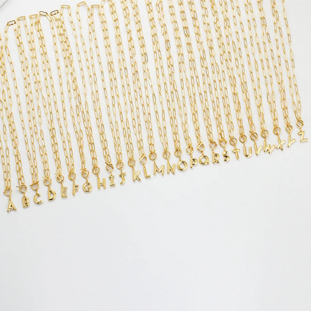 Initial Pendant Paperclip Necklace sold by Roxie’s Picks product image thumbnail 4