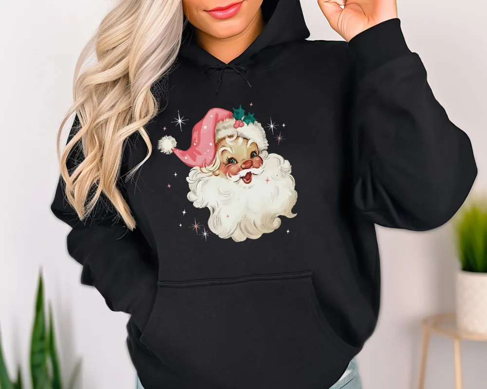 Cozy Holiday Hoodie with Retro Santa Design sold by Roxie’s Picks