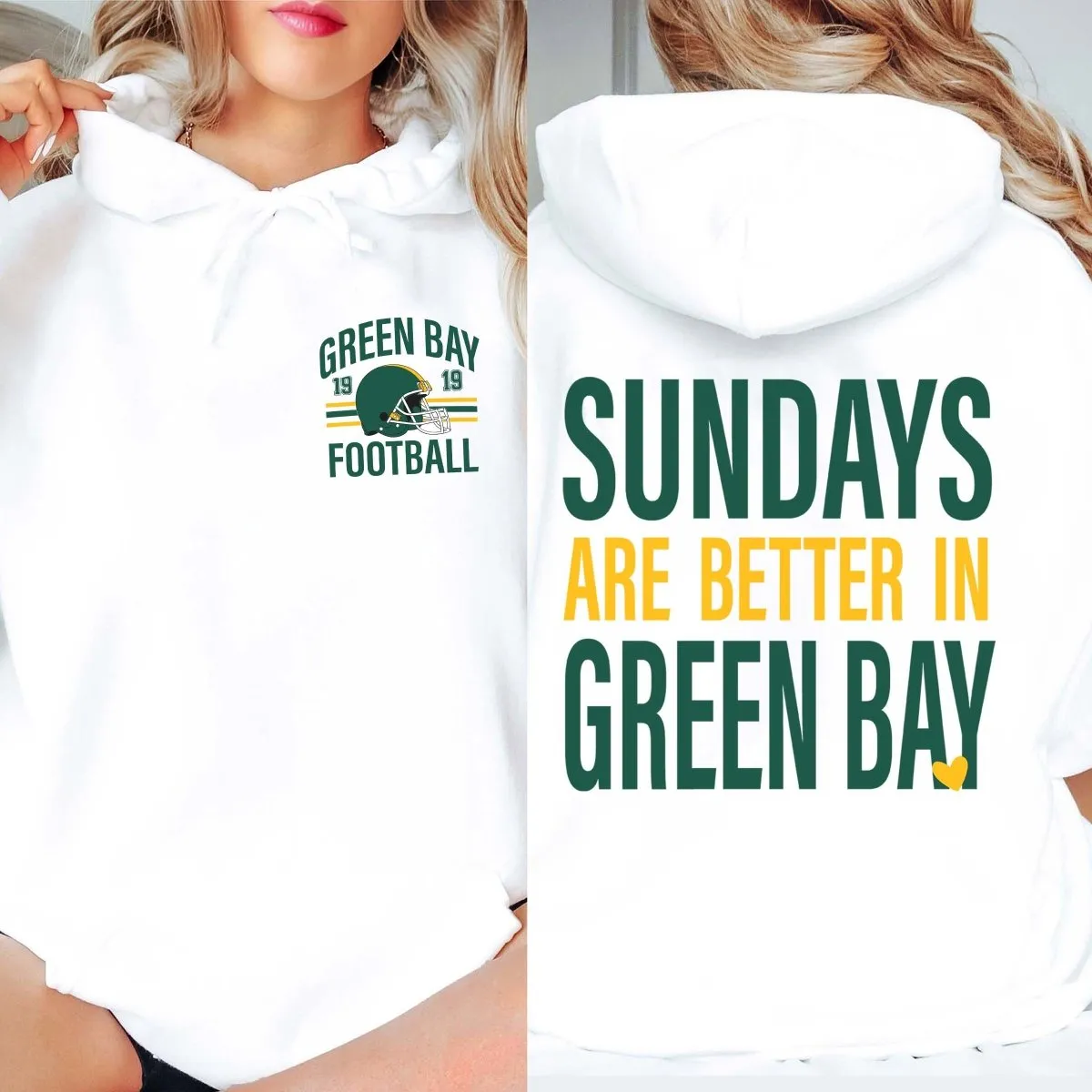 Sundays Are Better In Green Bay Graphic Hoodie sold by Roxie’s Picks