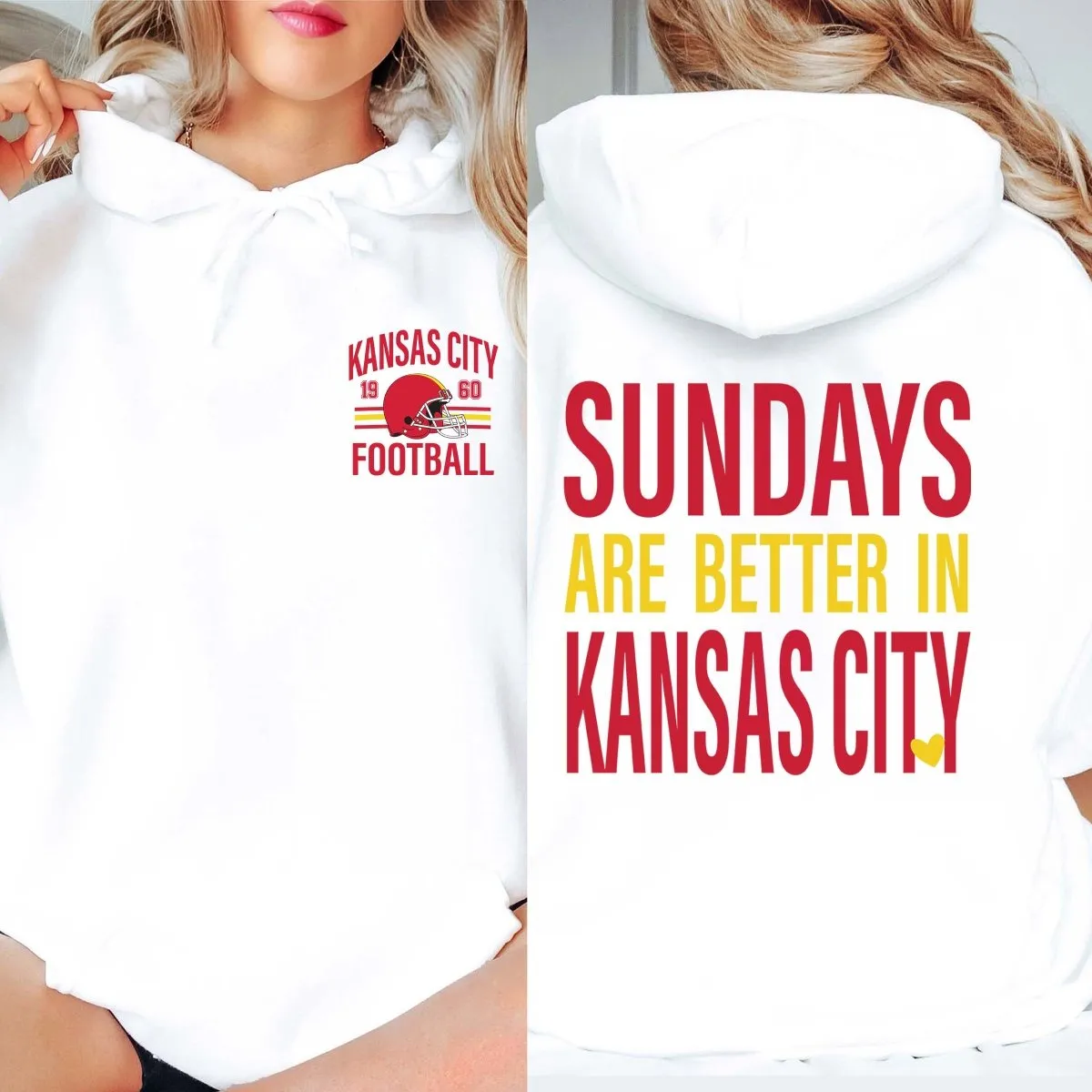 Sundays Are Better In Kansas City Graphic Hoodie sold by Roxie’s Picks product image thumbnail 3