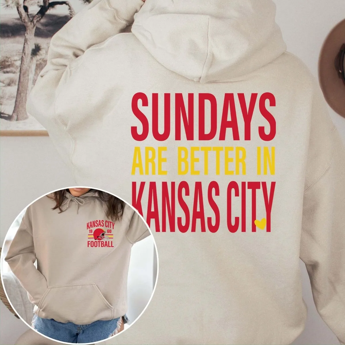 Sundays Are Better In Kansas City Graphic Hoodie sold by Roxie’s Picks product image thumbnail 2