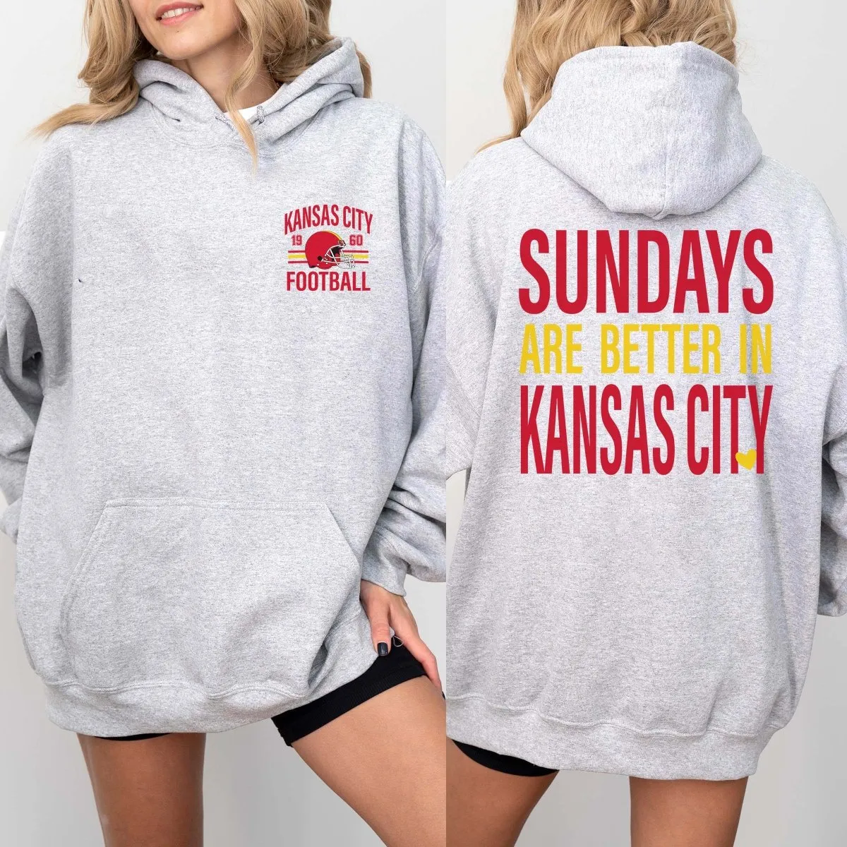 Sundays Are Better In Kansas City Graphic Hoodie sold by Roxie’s Picks