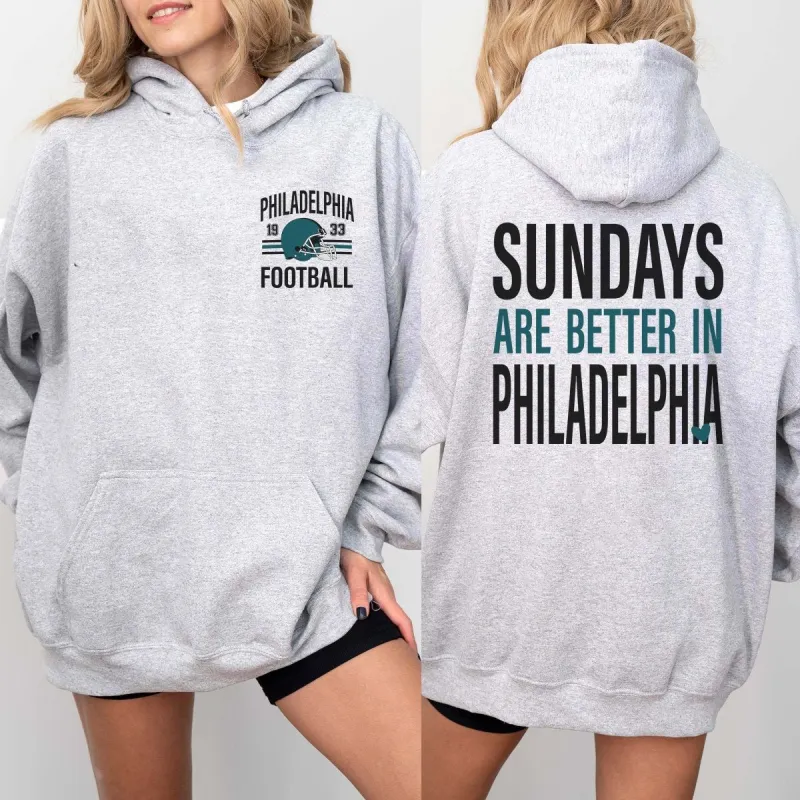 Sundays Are Better In Philadelphia Graphic Hoodie sold by Roxie’s Picks