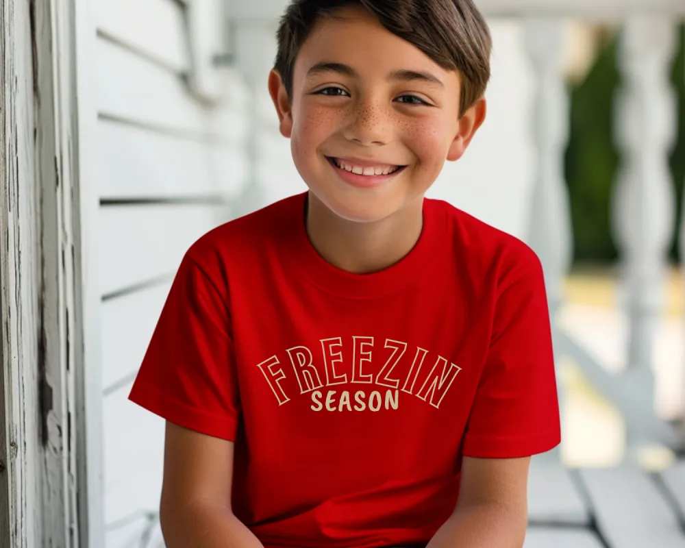 Freezin Season Tee Youth Size made by Roxie’s Picks