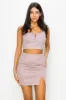 Suede Sleeveless Crop Top & Skirt Set sold by Roxie’s Picks