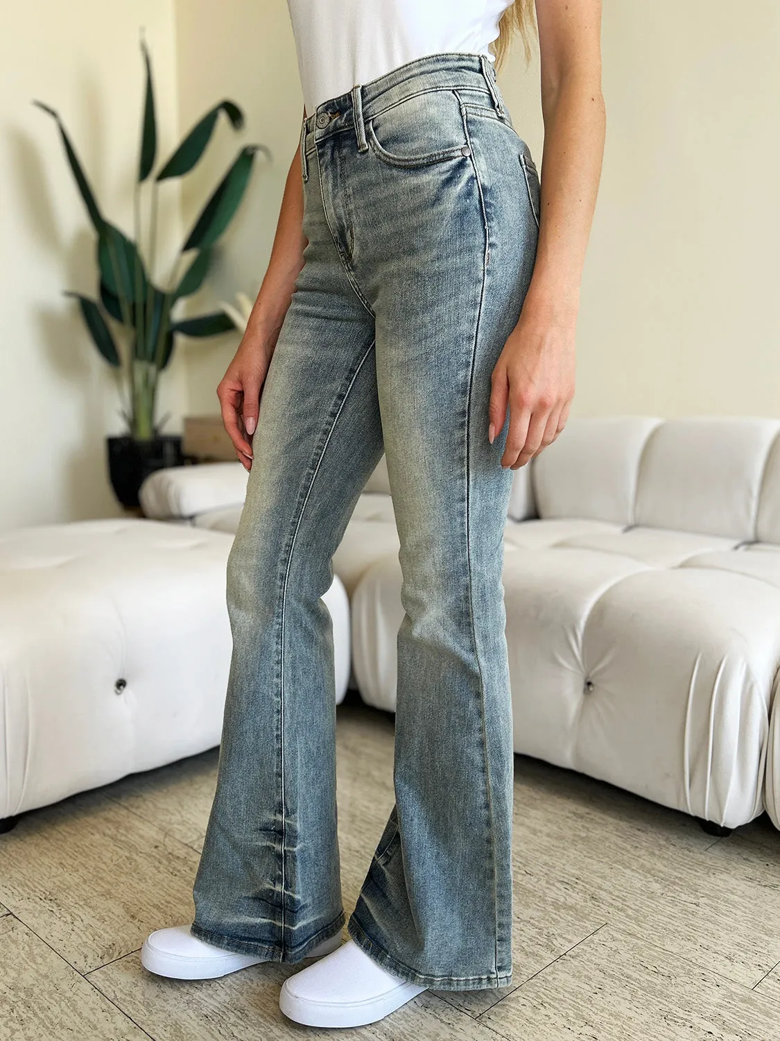 Judy Blue Full Size Mid Rise Flare Jeans sold by Roxie’s Picks product image thumbnail 3