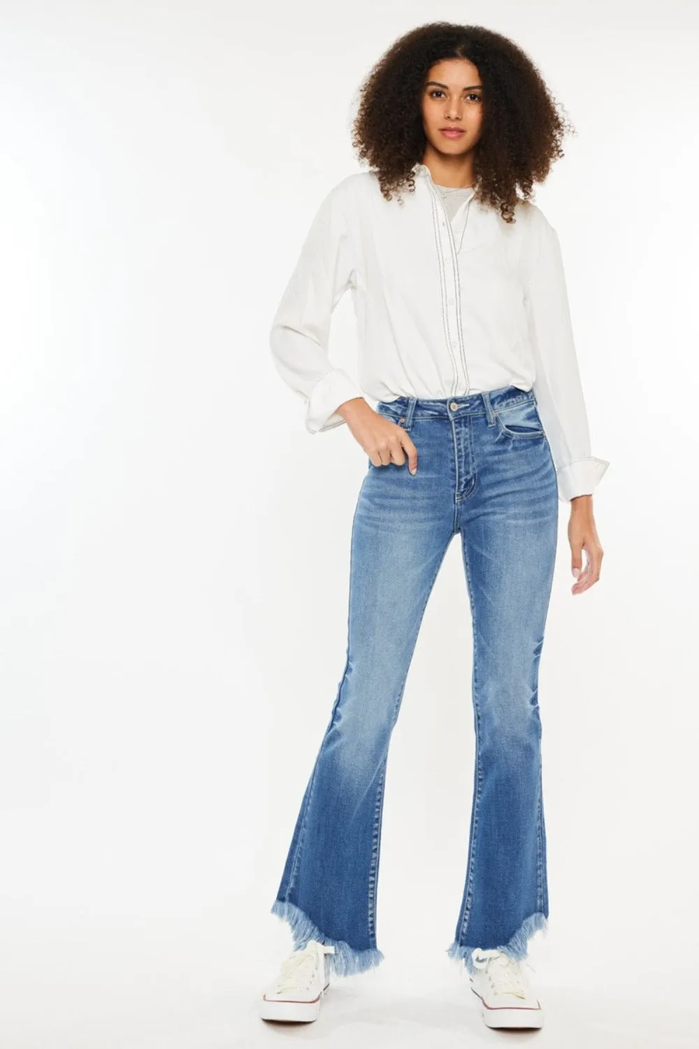 Kancan High Rise Frayed Hem Jeans sold by Roxie’s Picks product image thumbnail 5