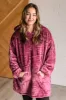 Oversized Velour Blanket Hoodie in Purple sold by Roxie’s Picks