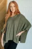 Perfectly Poised Hooded Poncho in Olive sold by Roxie’s Picks