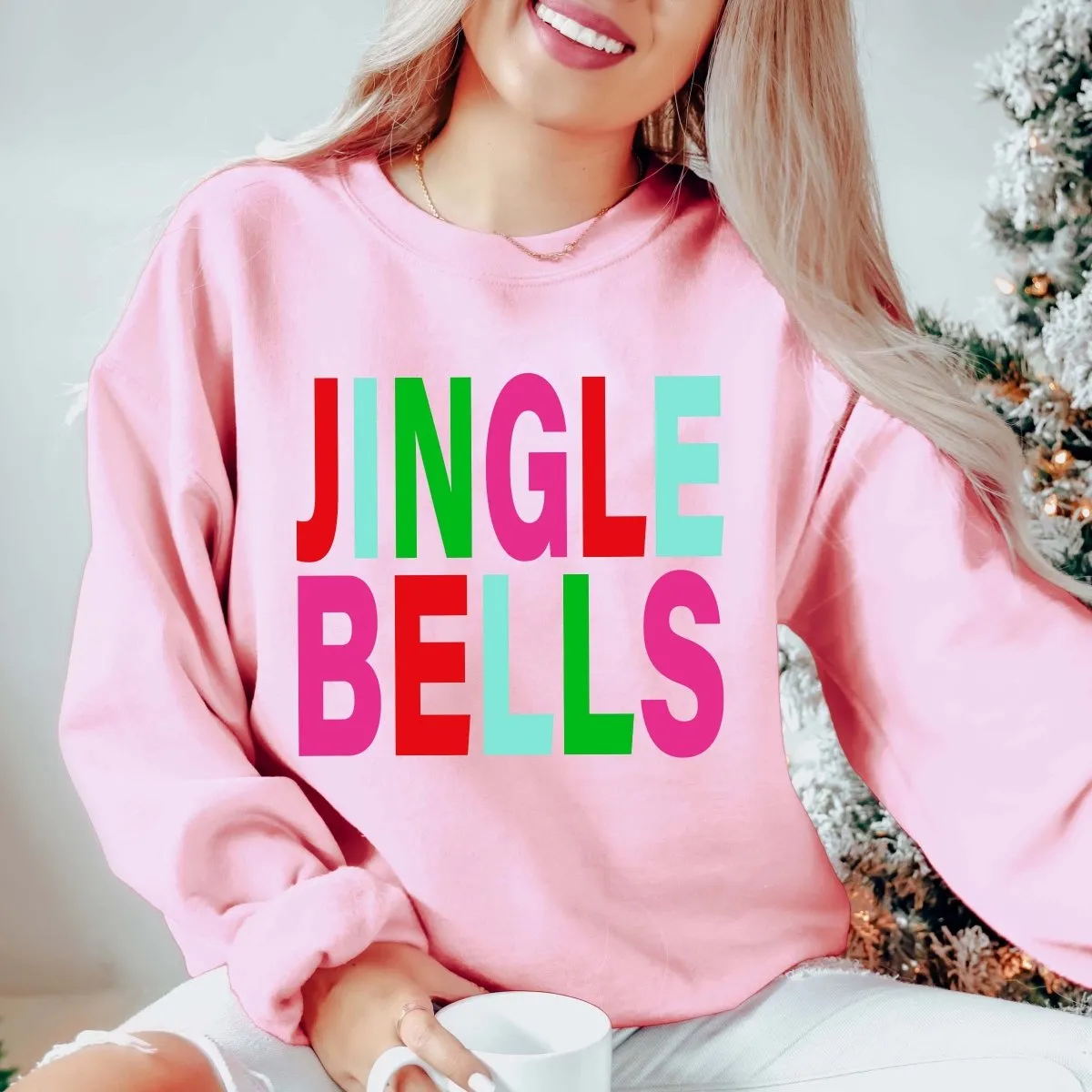 Jingle Bells Colorful Graphic Sweatshirt sold by Roxie’s Picks product image thumbnail 3