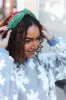 Green & Red Pearl & Rhinestone Top Knot Holiday Headband sold by Roxie’s Picks