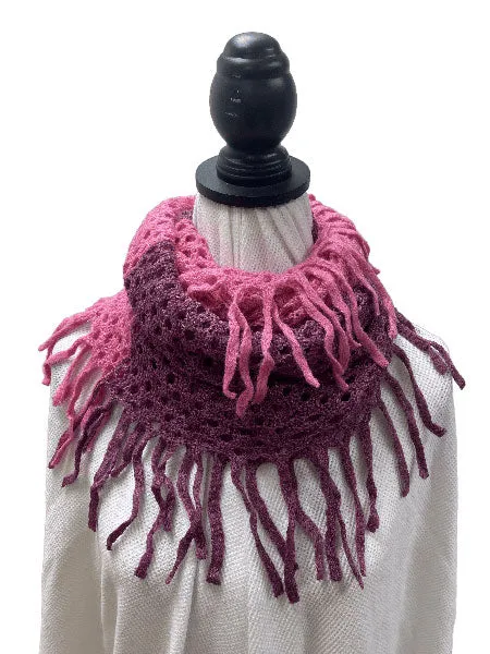 Fringe Flair Crochet Loop Infinity Scarf sold by Roxie’s Picks product image thumbnail 4