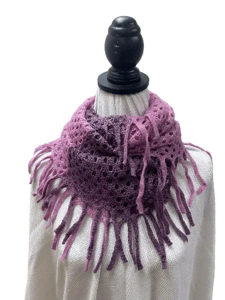 Fringe Flair Crochet Loop Infinity Scarf sold by Roxie’s Picks product image thumbnail 5