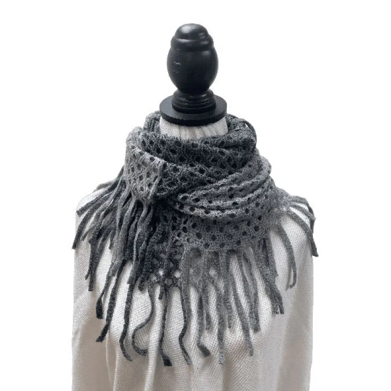 Fringe Flair Crochet Loop Infinity Scarf sold by Roxie’s Picks