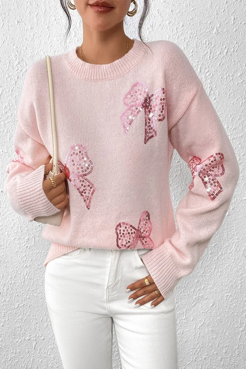 Sequin Bow Bliss Sweater sold by Roxie’s Picks product image thumbnail 2
