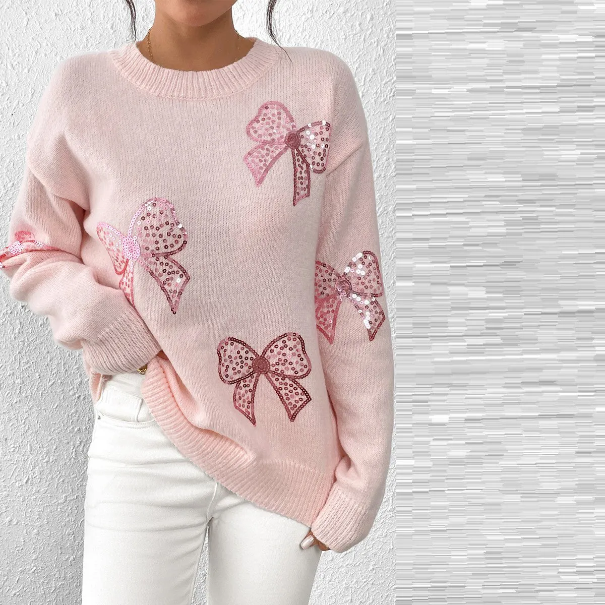 Sequin Bow Bliss Sweater sold by Roxie’s Picks