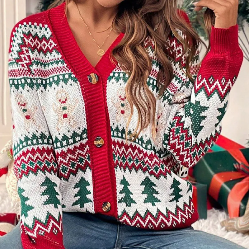 Gingerbread Cheer Cardigan sold by Roxie’s Picks
