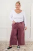 In or Out Wide Leg Cropped Pants in Eggplant sold by Roxie’s Picks