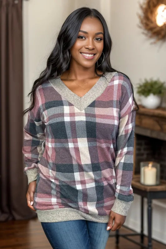 Absolute Dream - Plaid Pullover sold by Roxie’s Picks