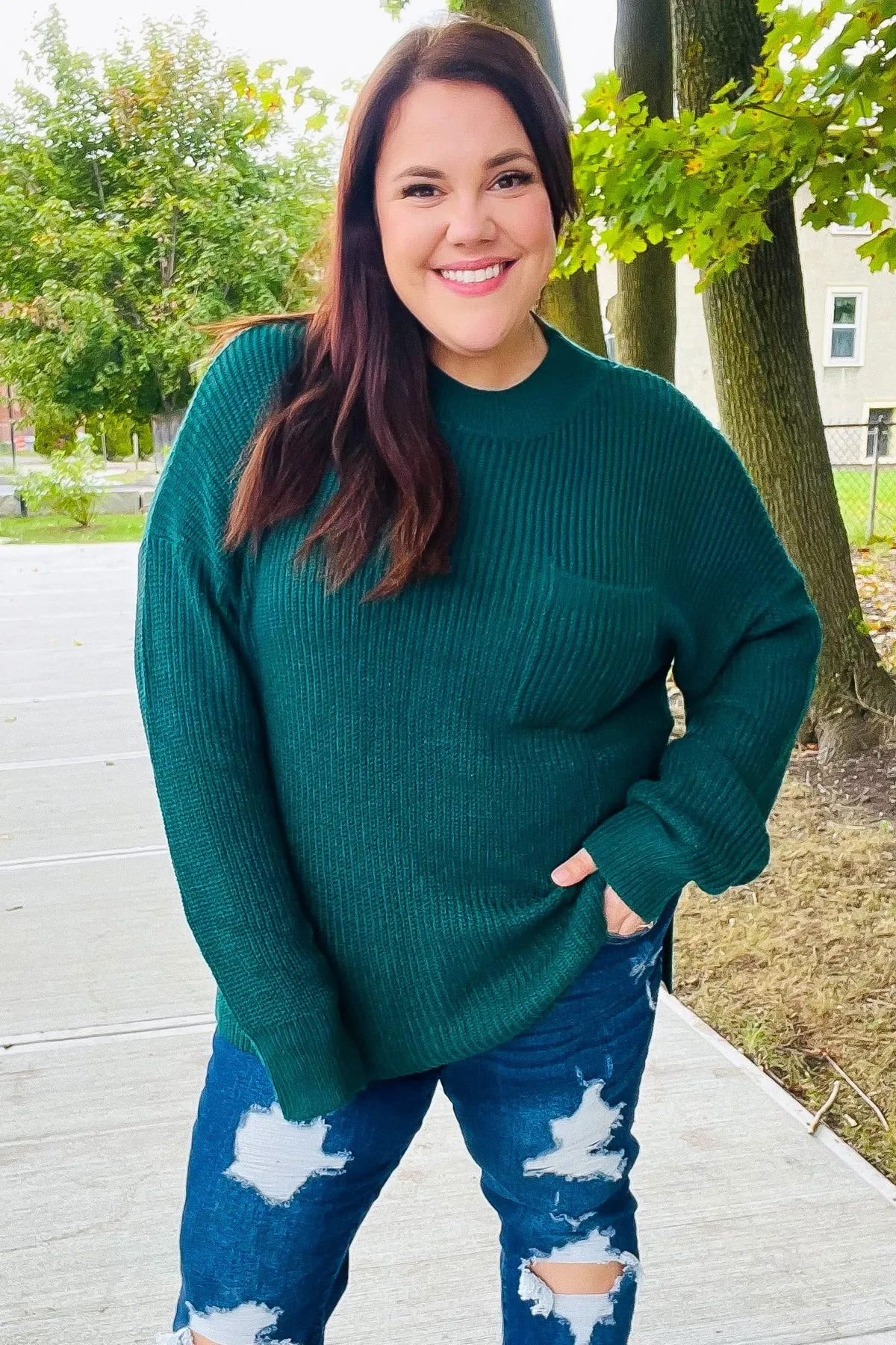 Classy Hunter Green Sweater (Curvy Size) sold by Roxie’s Picks product image thumbnail 4