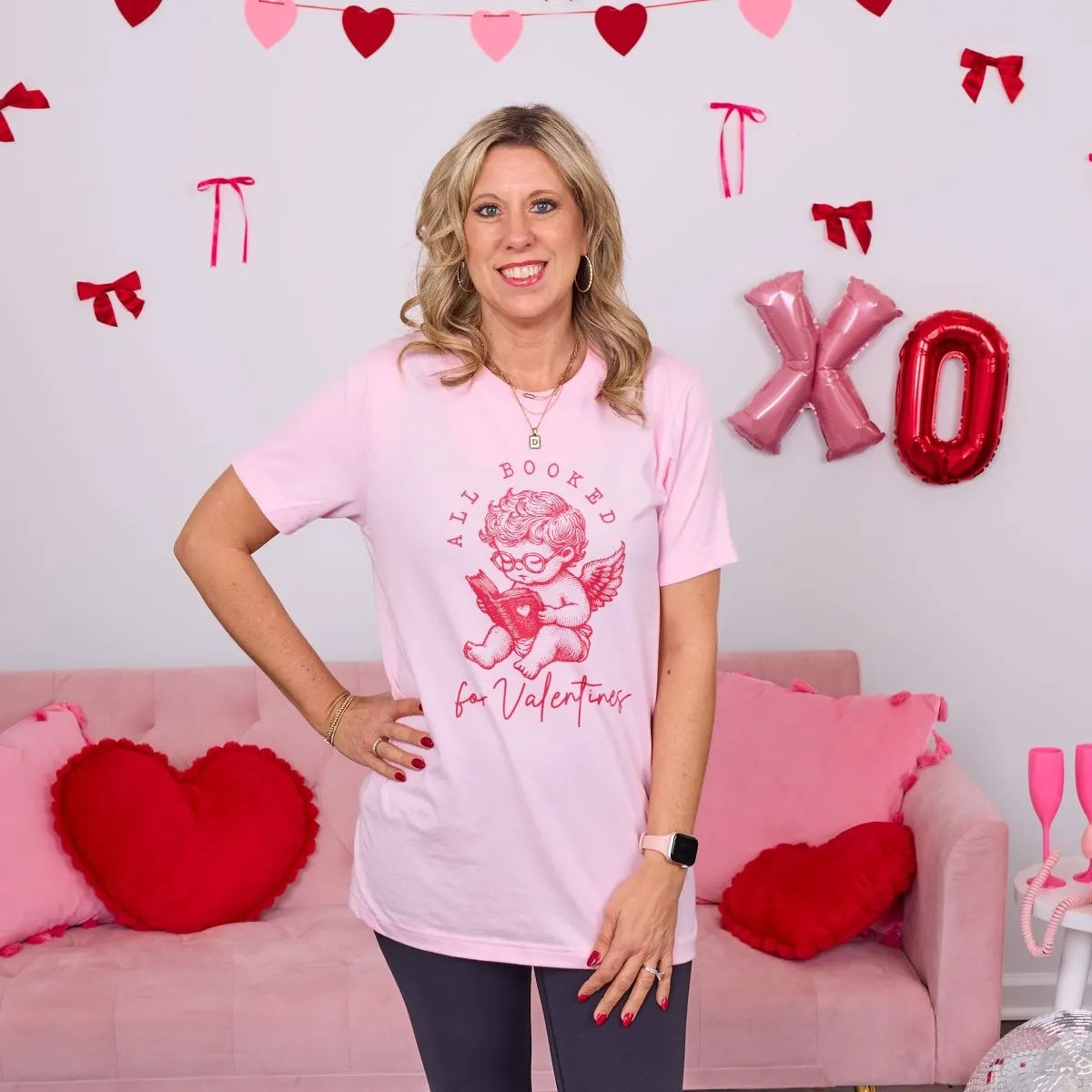 All Booked For Valentines Bella Graphic Tee sold by Roxie’s Picks