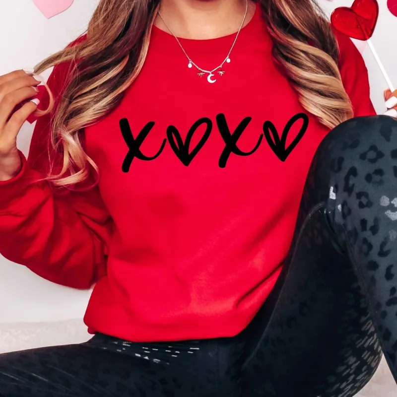 XOXO With Hearts Graphic Sweatshirt sold by Roxie’s Picks