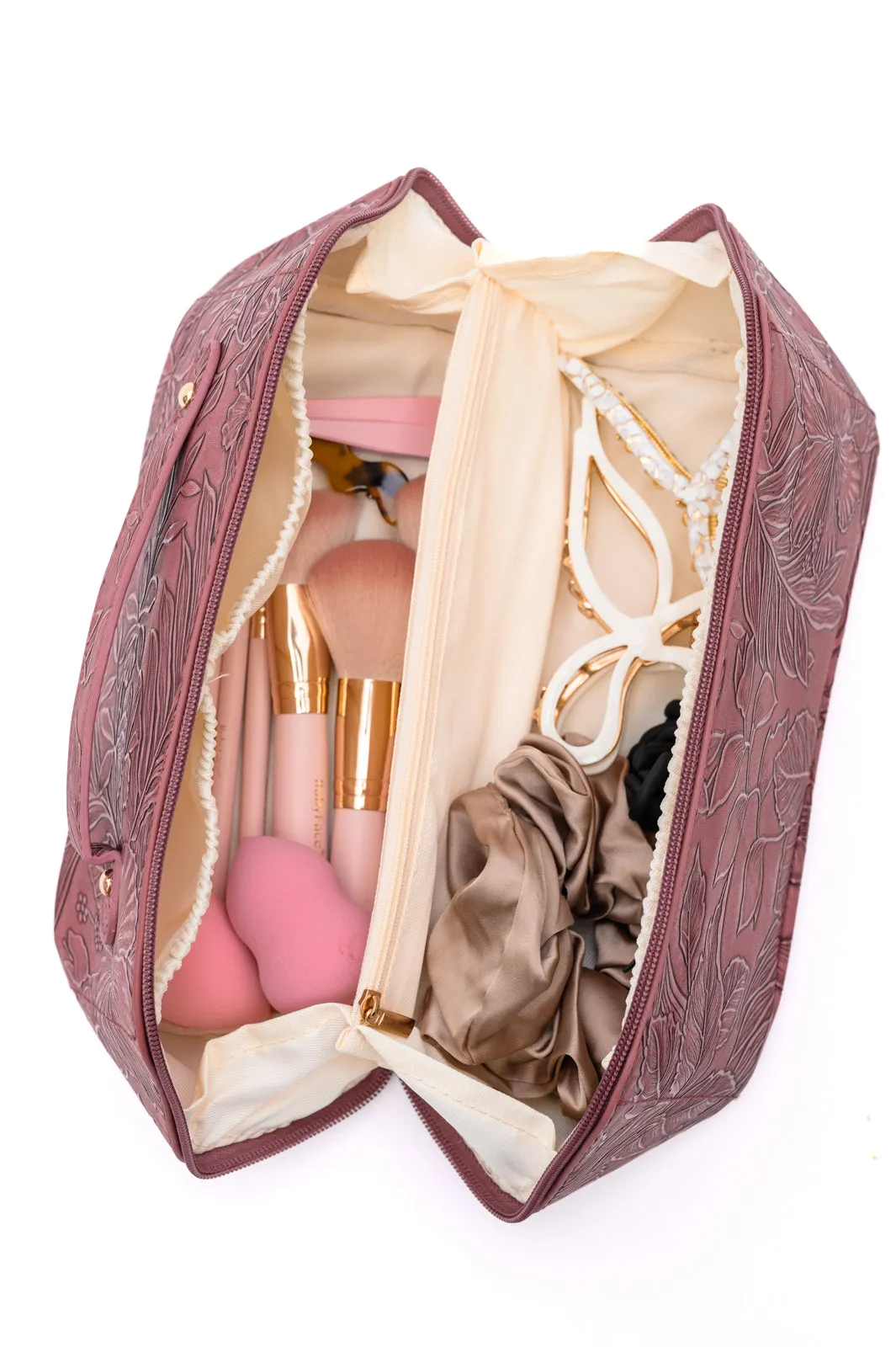 Life In Luxury Large Capacity Cosmetic Bag in Merlot sold by Roxie’s Picks product image thumbnail 5