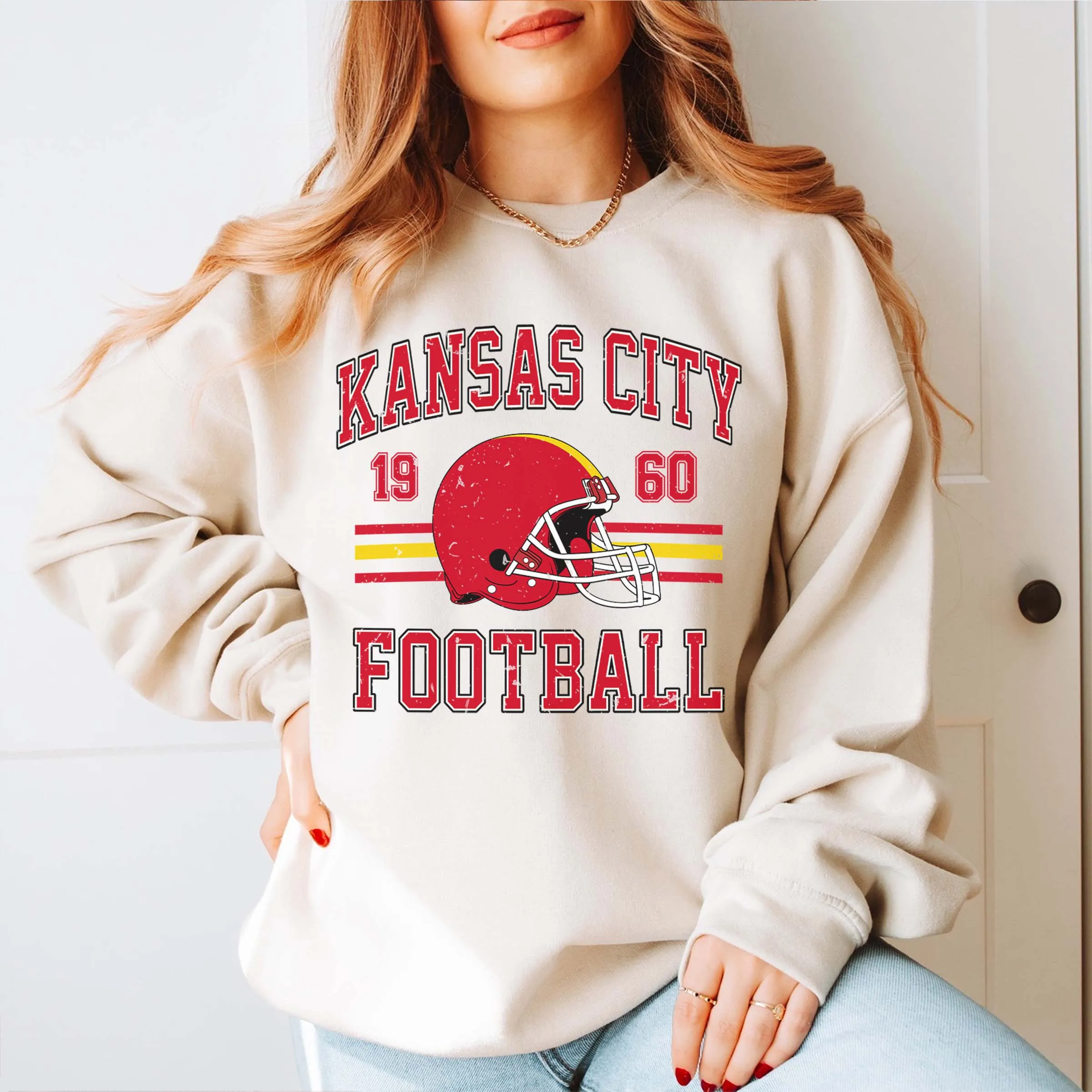 Kansas City Football Graphic Sweatshirt sold by Roxie’s Picks product image thumbnail 2
