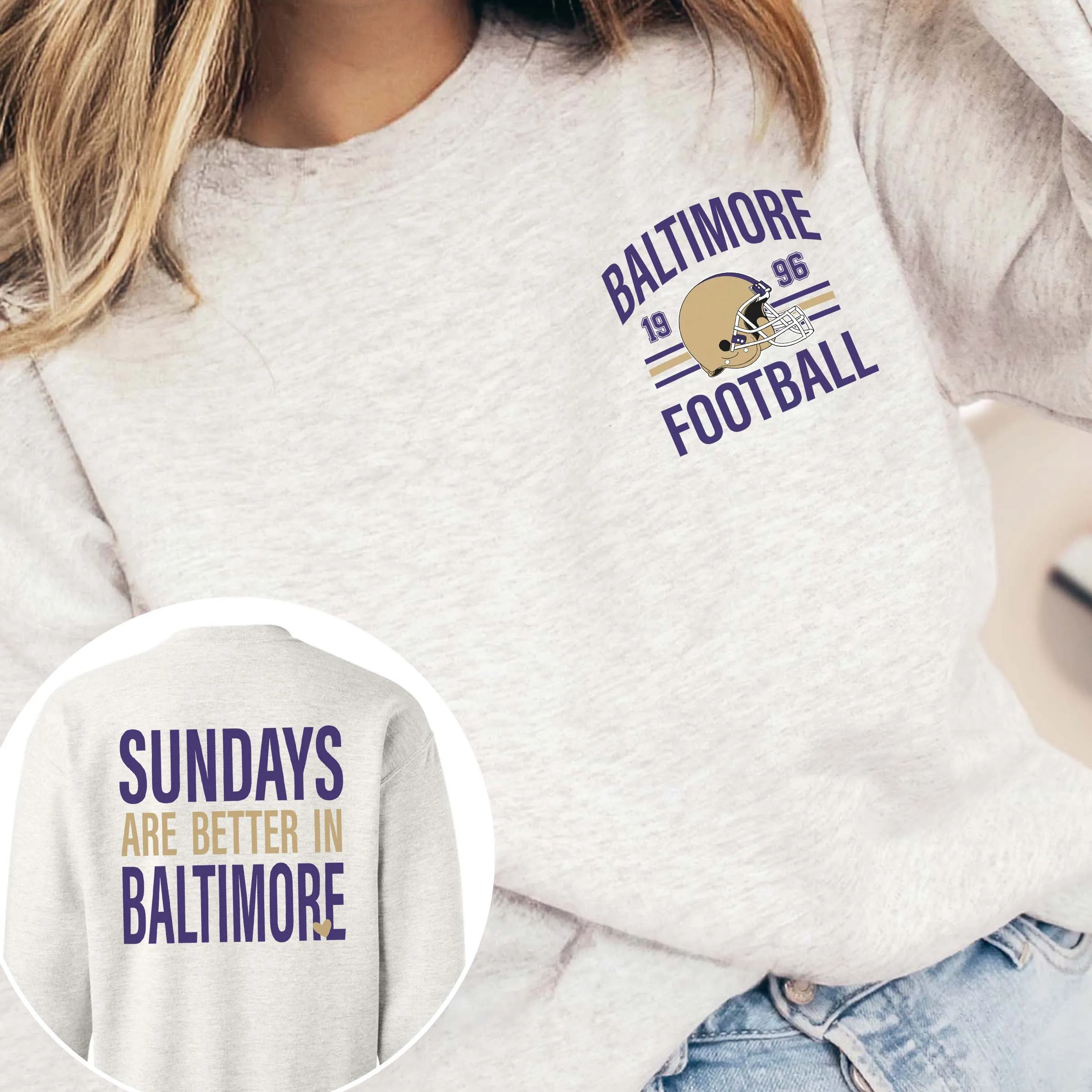 Sundays Are Better In Baltimore Graphic Sweatshirt sold by Roxie’s Picks