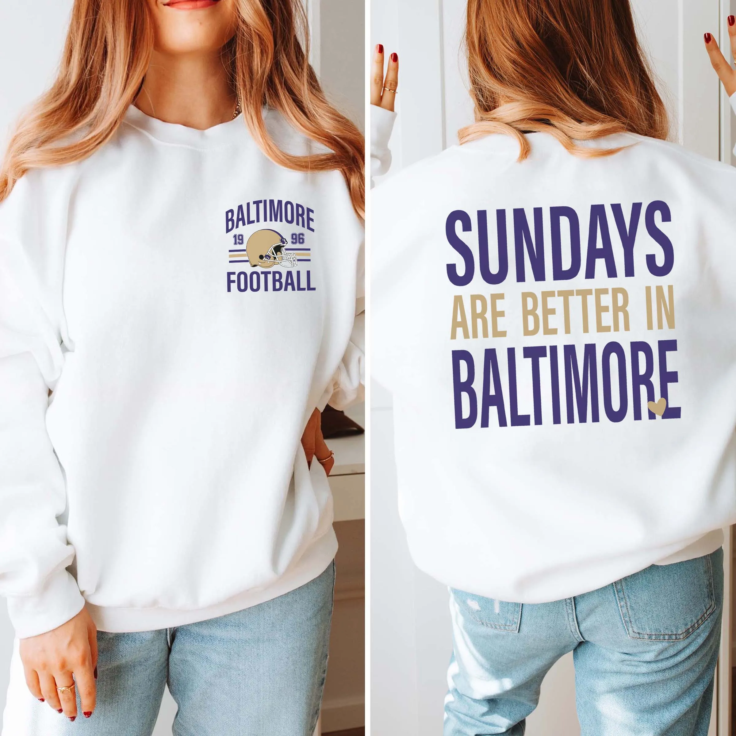 Sundays Are Better In Baltimore Graphic Sweatshirt sold by Roxie’s Picks product image thumbnail 3