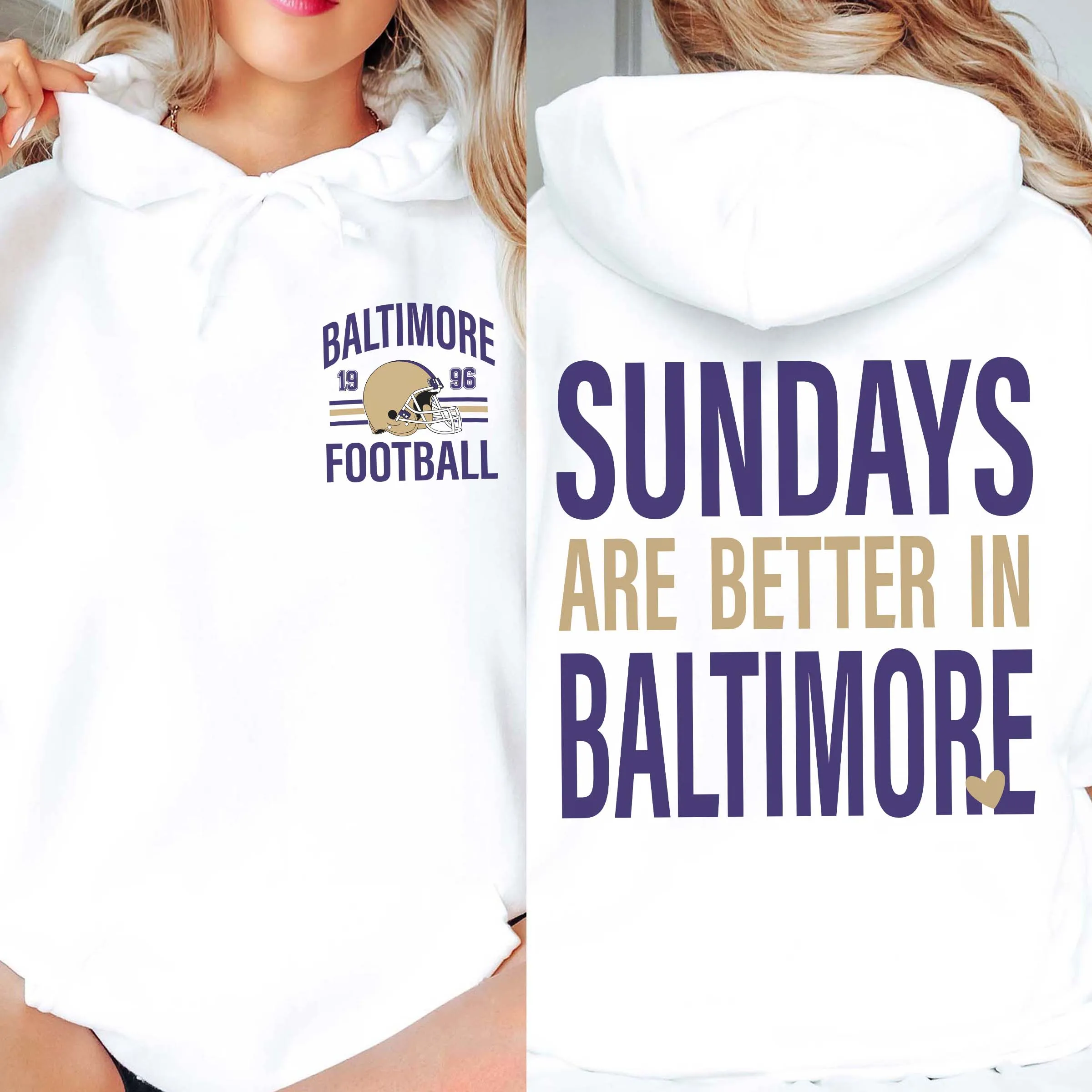 Sundays Are Better In Baltimore Graphic Hoodie sold by Roxie’s Picks product image thumbnail 3