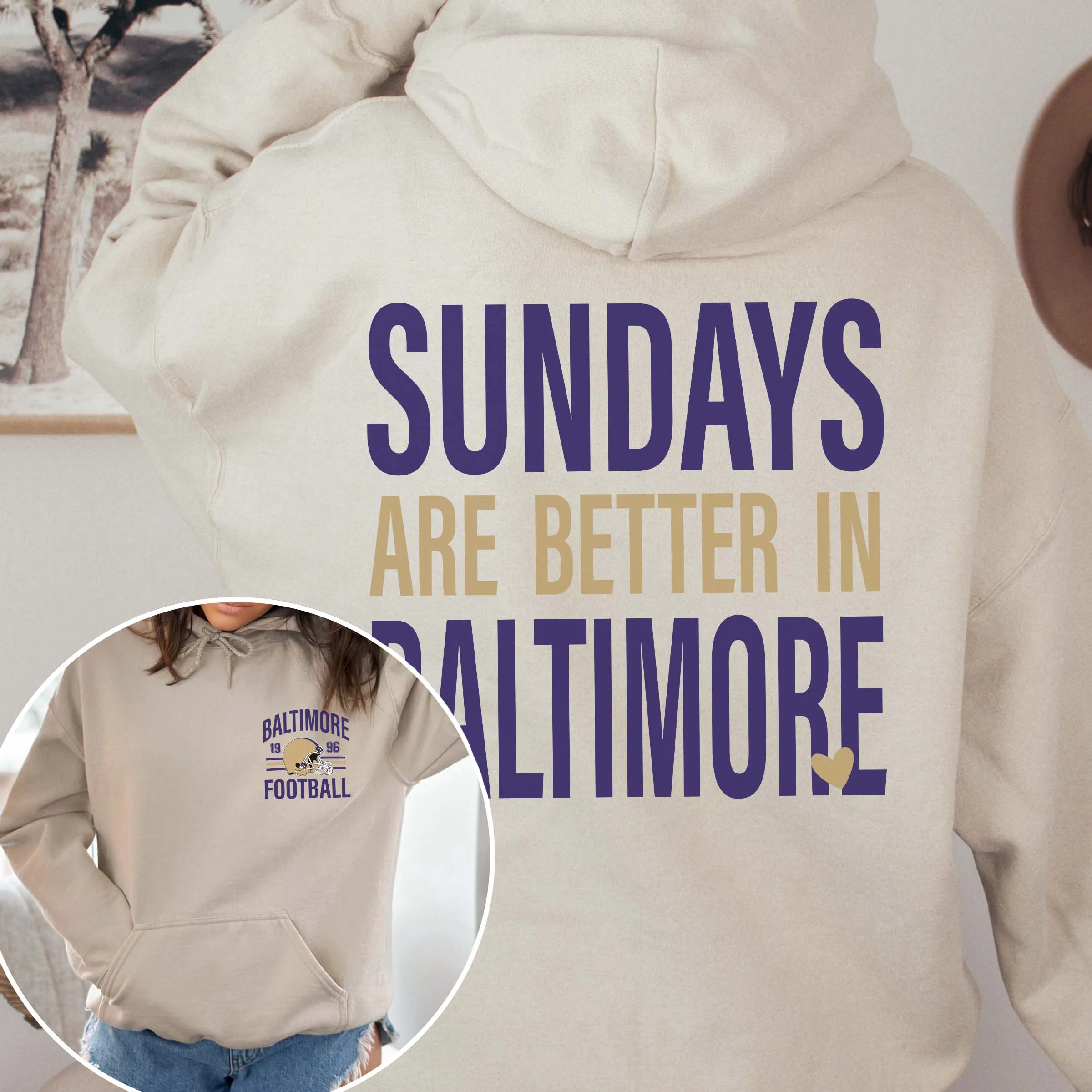 Sundays Are Better In Baltimore Graphic Hoodie sold by Roxie’s Picks product image thumbnail 2