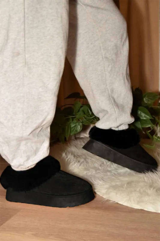 WILD DIVA Faux-Fur Platform Slip On Booties sold by Roxie’s Picks