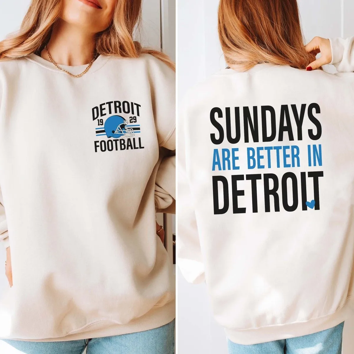 Sundays Are Better In Detroit Graphic Sweatshirt sold by Roxie’s Picks product image thumbnail 3