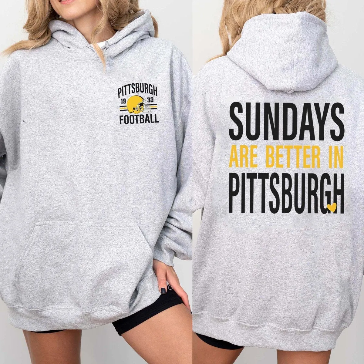 Sundays Are Better In Pittsburgh Graphic Hoodie sold by Roxie’s Picks product image thumbnail 2