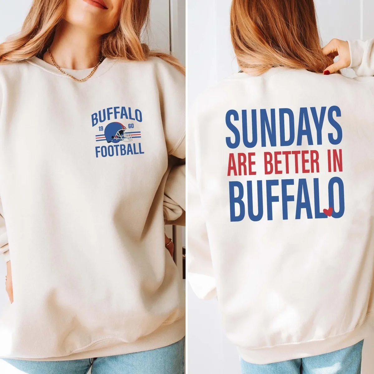 Sundays Are Better In Buffalo Graphic Sweatshirt sold by Roxie’s Picks