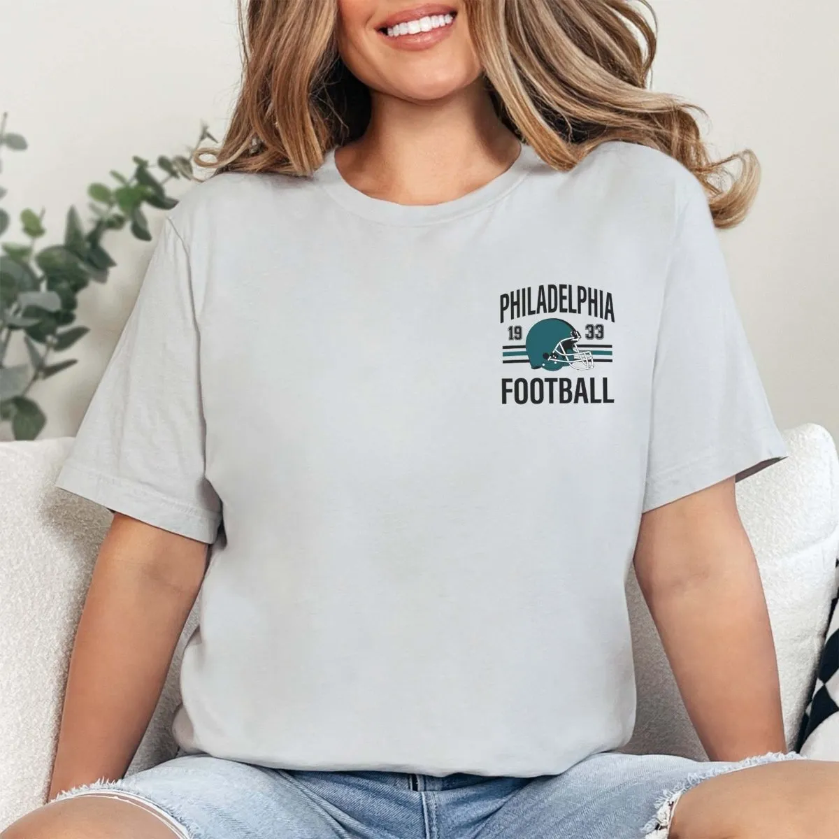 Sundays Are Better In Philadelphia Bella Graphic Tee With Front And Back Design sold by Roxie’s Picks product image thumbnail 3