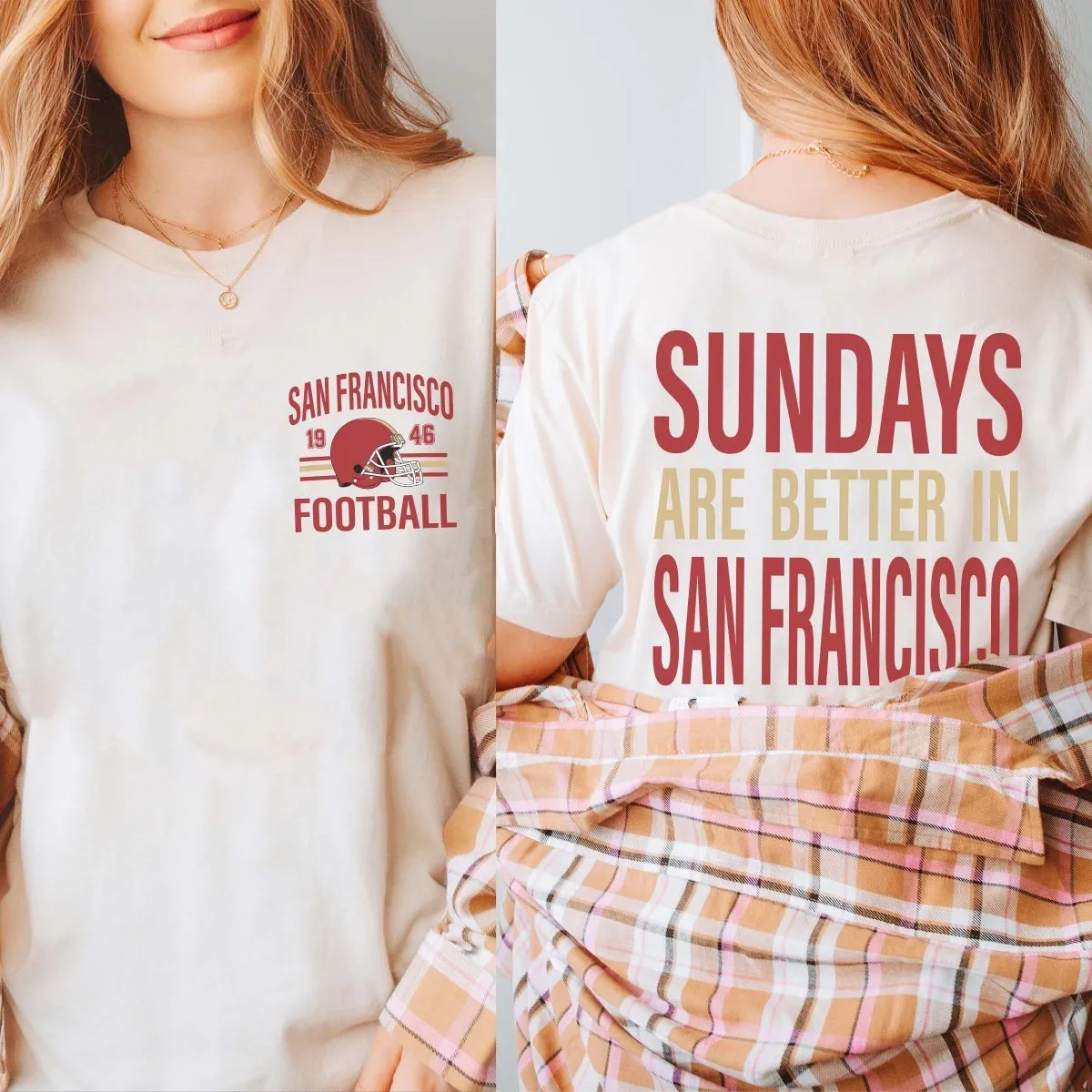 Sundays Are Better In San Francisco Bella Graphic Tee With Front And Back Design sold by Roxie’s Picks