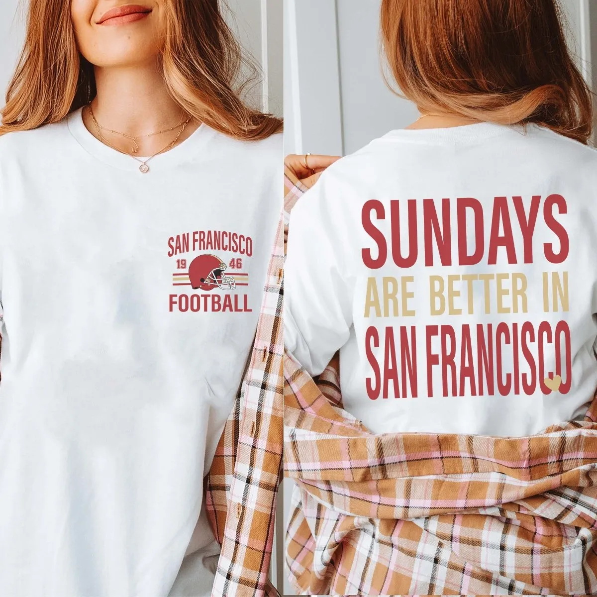 Sundays Are Better In San Francisco Bella Graphic Tee With Front And Back Design sold by Roxie’s Picks product image thumbnail 3