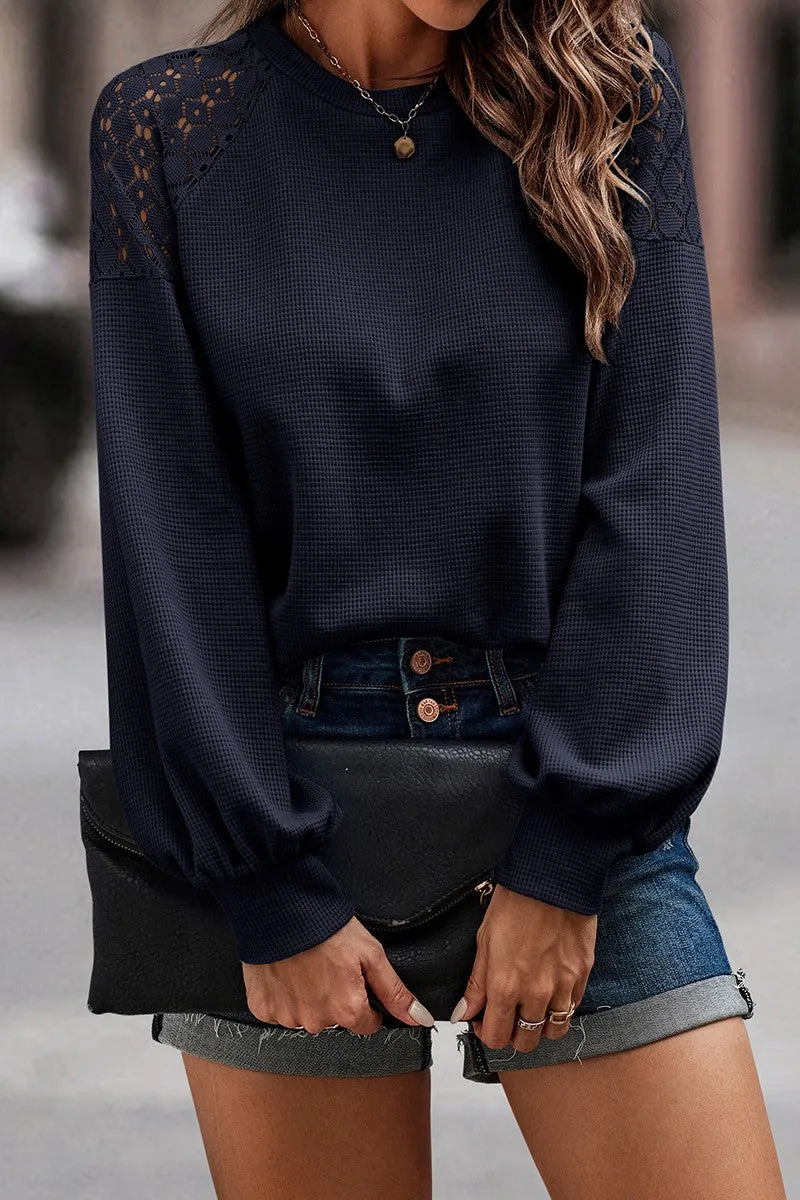 Lace Shoulder Sweater Top II sold by Roxie’s Picks product image thumbnail 3