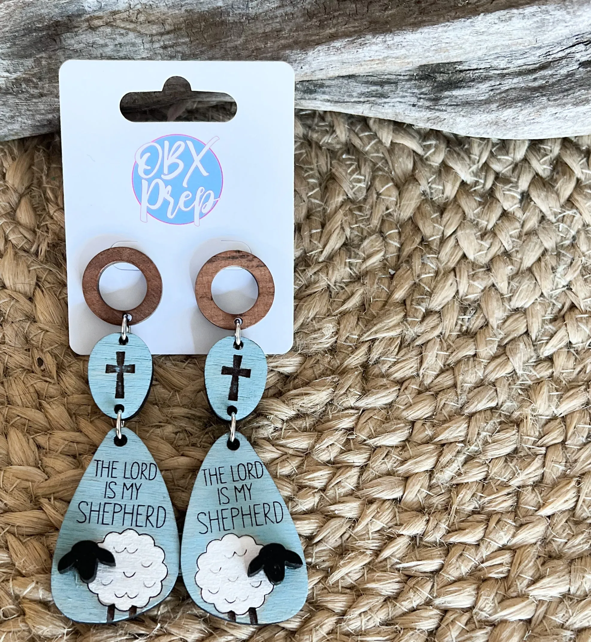 The Lord is My Shepherd Dangle and Stud Earrings, Cross Earrings, and Lamb Earrings sold by Roxie’s Picks product image thumbnail 3