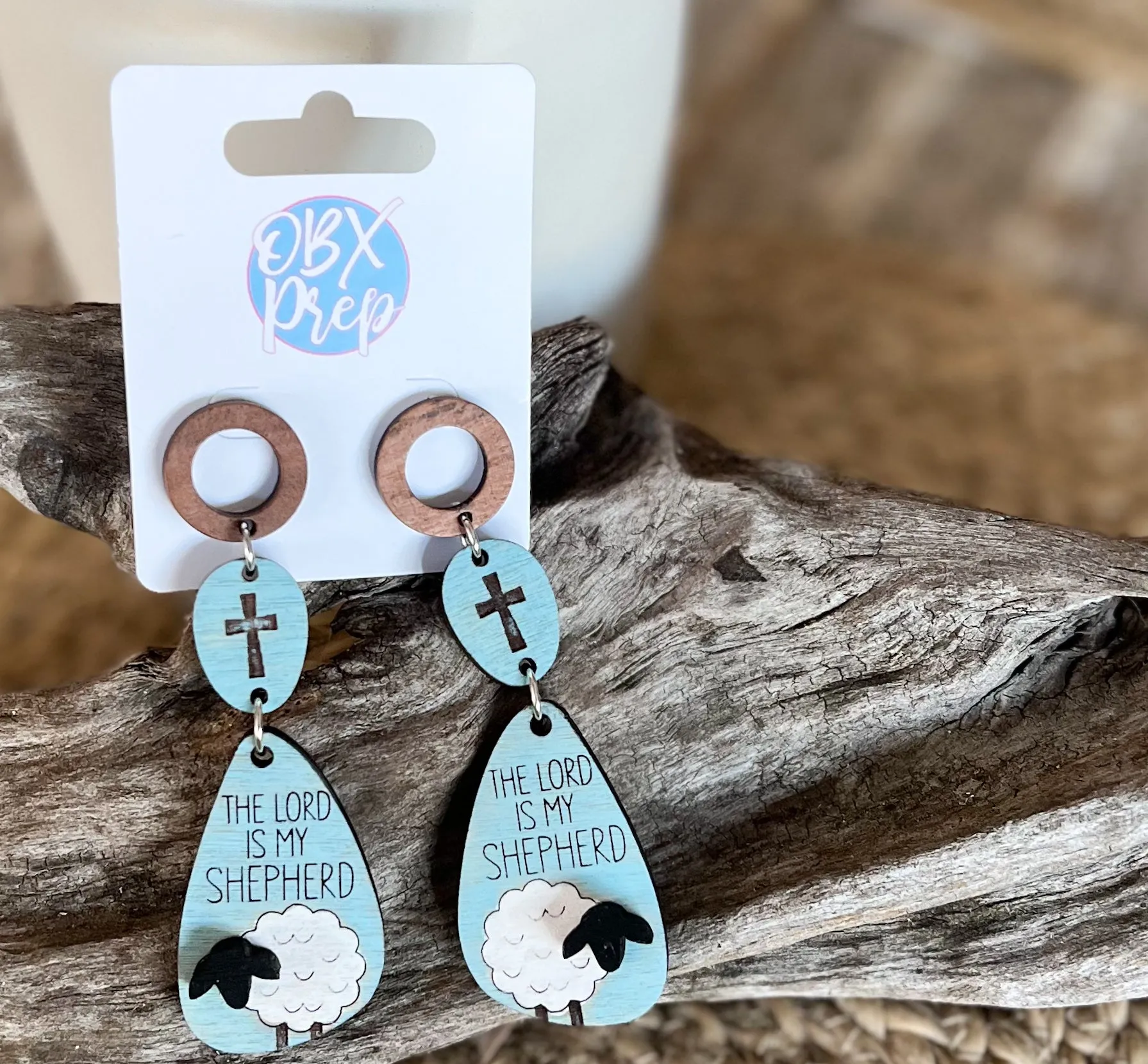 The Lord is My Shepherd Dangle and Stud Earrings, Cross Earrings, and Lamb Earrings sold by Roxie’s Picks product image thumbnail 2