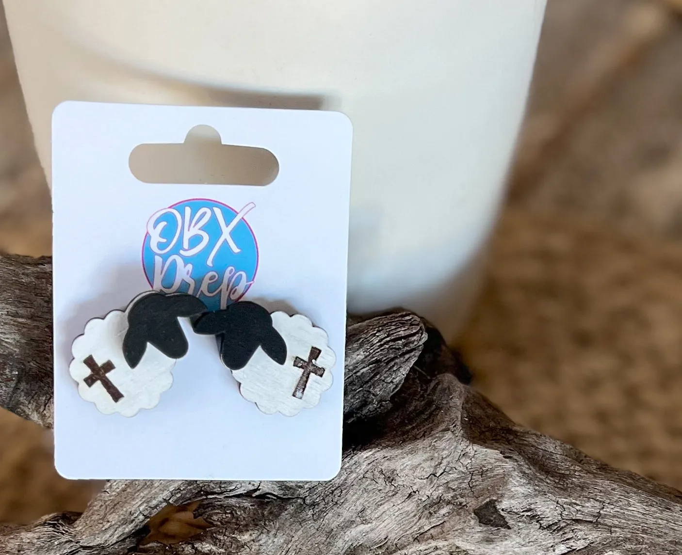 The Lord is My Shepherd Dangle and Stud Earrings, Cross Earrings, and Lamb Earrings sold by Roxie’s Picks product image thumbnail 5