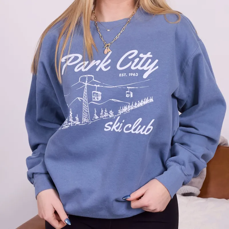 Park City Ski Club Comfort Colors Crew Sweatshirt sold by Roxie’s Picks