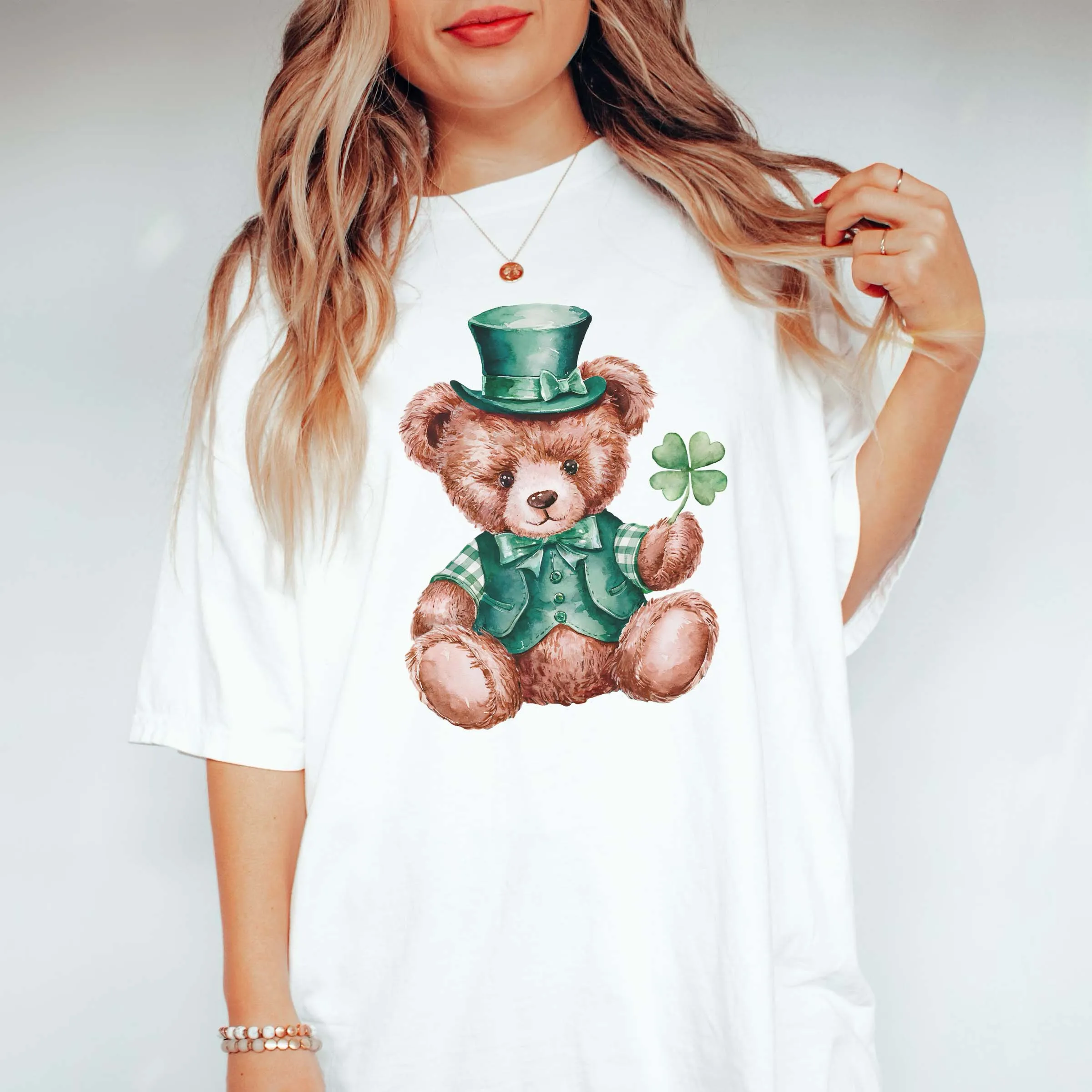 St. Pats Bear Comfort Color Tee sold by Roxie’s Picks product image thumbnail 2